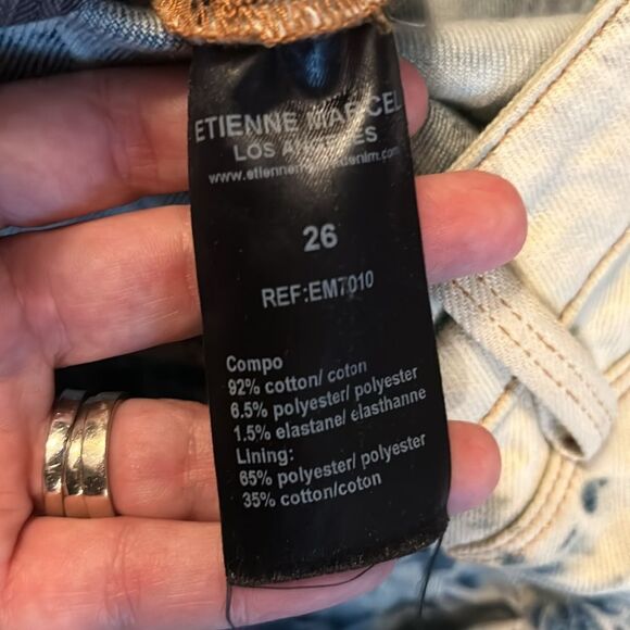 ETIENNE MARCEL LOS ANGELES TIE DYE SKINNY JEANS SIZE 26 - Picture 6 of 7